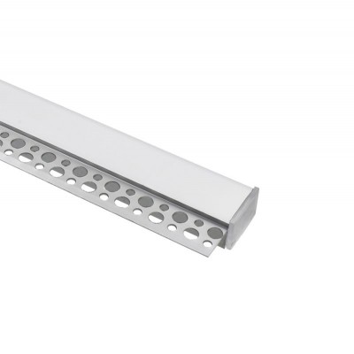 Προφίλ Αλουμινίου Γυψοσανίδας Φαρδύ One side 2m για ταινία LED με Κάλυμμα 30-11545009